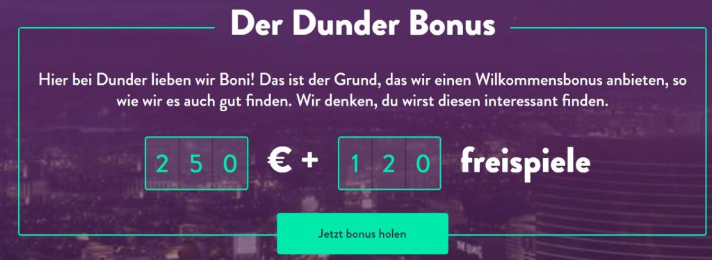 Dunder Casino Angebote