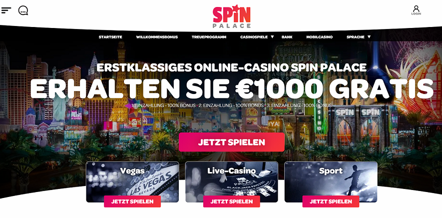 Spin Palace erster Eindruck