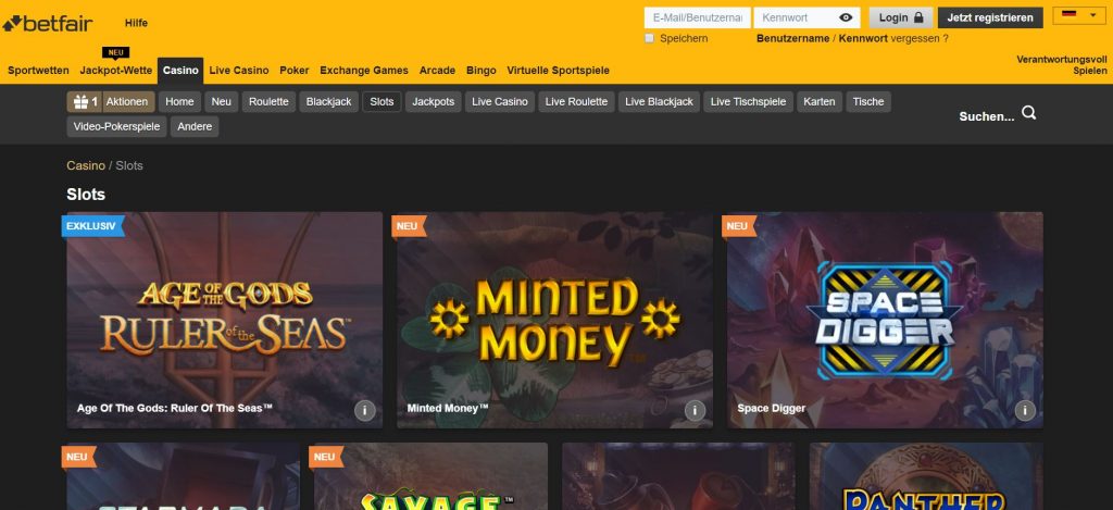 Betfair Casino Vorschau 