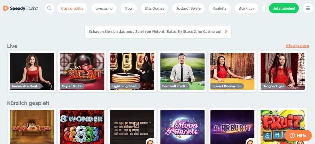 SpeedyCasino Spielvorschau